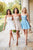 Sherri Hill - 52512 Metallic Lace Short Cocktail Dress In White and Blue
