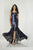 Tiffany Homecoming - 46138 Sheer Haltered Sequined Mermaid Gown In Blue