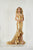 Tiffany Homecoming - 46138 Sheer Haltered Sequined Mermaid Gown In Gold