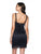 Intrigue by Blush - 637 Beaded Straight Neck Sheath Dress In Blue
