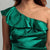 Adrianna Papell - 231M19610 Asymmetrical Pintuck Dress In Green