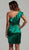Adrianna Papell - 231M19610 Asymmetrical Pintuck Dress In Green