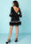 Tiffany Homecoming - 27142 Embellished Bateau Feathered Sheath Dress In Black and Neutral