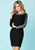 Tiffany Homecoming - 27143 Jewel-Trimmed Long Sleeve Sheath Dress In Black