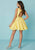 Tiffany Homecoming - 27146 Plunging V-Neck Fitted Cocktail Dress In Yellow