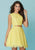 Tiffany Homecoming - 27147 Two-Piece Scallop-Trimmed Lace Short Dress In Yellow