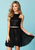Tiffany Homecoming - 27148 Two Piece Halter Dress with Chiffon Overlay In Black