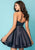 Tiffany Homecoming - 27154 Plunging Sweetheart Satin Tiered Dress In Blue