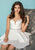 Tiffany Homecoming - 27154 Plunging Sweetheart Satin Tiered Dress In White