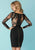 Tiffany Homecoming - 27156 Lace Long Sleeve Bateau Fitted Dress In Black