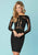 Tiffany Homecoming - 27156 Lace Long Sleeve Bateau Fitted Dress In Black