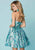 Tiffany Homecoming - 27159 Strapless Sweetheart Sequined Floral Dress In Blue and White