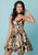 Tiffany Homecoming - 27159 Strapless Sweetheart Sequined Floral Dress In Gold and Black