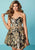 Tiffany Homecoming - 27159 Strapless Sweetheart Sequined Floral Dress In Gold and Black