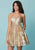 Tiffany Homecoming - 27159 Strapless Sweetheart Sequined Floral Dress In Gold and White