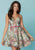 Tiffany Homecoming - 27168 Printed Strapless Deep Sweetheart A-line Dress In Pink and Multi-Color