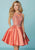 Tiffany Homecoming - 27173 Rhinestone Embellished Pleated Cocktail Dress In Orange