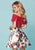 Tiffany Homecoming - 27190 Two-Piece Off-Shoulder Floral Satin Short Dress In Red and Multi-Color