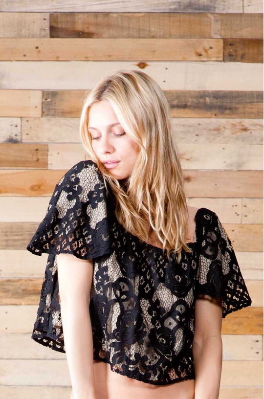 The Harlow | Black Lace Small / Black