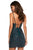 Sherri Hill - 53014 V Neck Lace-Up Back Fully Beaded Short Dress In Green