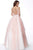 Jovani - 66023 Embellished Plunging V-neck Tulle Ballgown In Pink