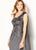 Cameron Blake - 219687W Embroidered Asymmetric Sheath Dress