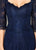 Cameron Blake - 219693 Beaded Lace Queen Anne Dress In Blue