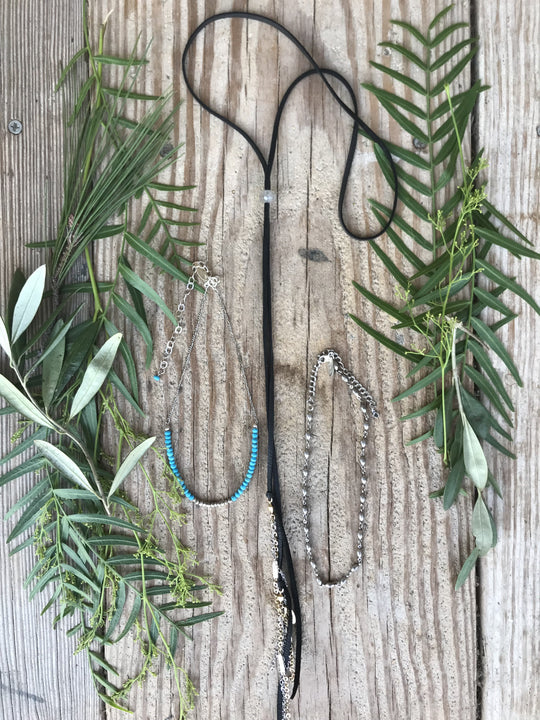 Holiday Bundle 1:  2 Chokers and a Leather Lariat