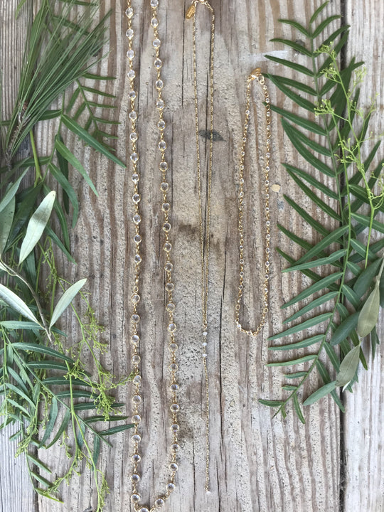 Holiday Bundle 4:  Crystal Necklaces & Petite Lariat