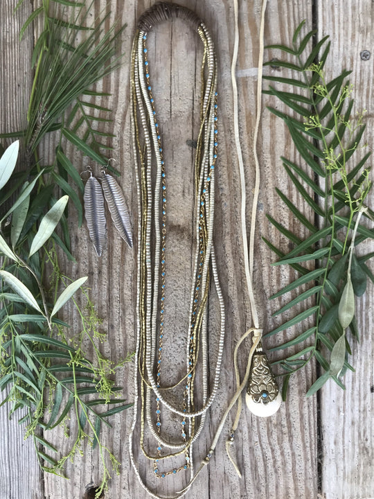 Holiday Bundle 7: Boho Necklaces and Feather Earrings