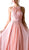 Cinderella Divine - High Halter Lace Bodice A-Line Evening Gown