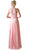 Cinderella Divine - High Halter Lace Bodice A-Line Evening Gown