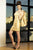 MNM Couture - 6061 Floral Scoop Neck Sheath Dress In Neutral