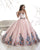 Quinceanera Collection - 26869 Floral Appliqued Strapless Ballgown