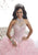 Quinceanera Collection - 26871 Embellished Sleeveless Ballgown in Pink