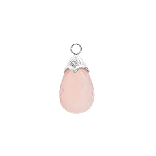 Tresor Collection - Interchangeable Baroque Drop Earrings in 18k Rose Quartz Gold