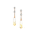 Sky Blue Topaz Tops with Golden Rutile interchangeable drops in 18k Rose Gold