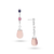 Tresor Collection - Interchangeable Baroque Drop Earrings in 18k Rose Quartz Gold