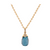 Tresor Collection - Gemstone & Diamond Interchangeable Baroque Pendant In 18k Yellow Gold London Blue