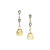 Blue Topaz Interchangeable Top With Golden Rutile Baroque In 18K Yellow Gold
