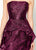 Montage by Mon Cheri - 219992 Strapless Embroidered Peplum Gown In Purple