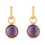 Tresor Collection - Plain Gold Huggies in 18K Gold