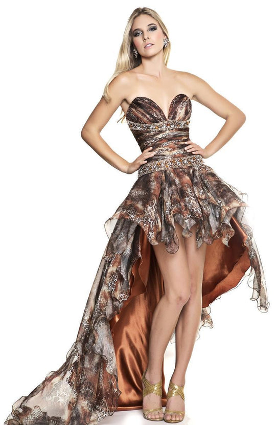 I60003P Dress in Brown Leopard