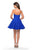 La Femme - 27334 Strapless Lace Sweetheart A-line Dress In Blue
