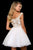 Sherri Hill - 53229 Beaded A-Line Short Dress In White and Gold