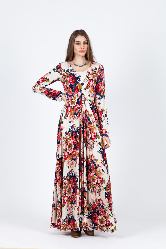GARDEN PARTY LONG SLEEVE MAXI