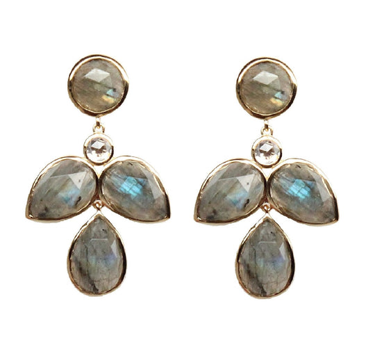 The Duchess Drop Earring - Labradorite