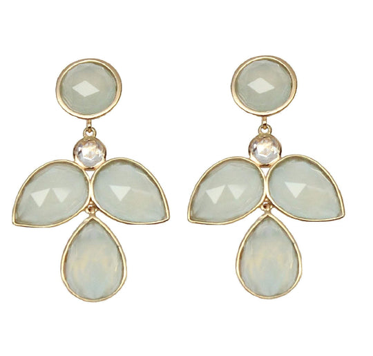 Rachael Ryen -  The Duchess Drop Earring - Aqua Chalcedony