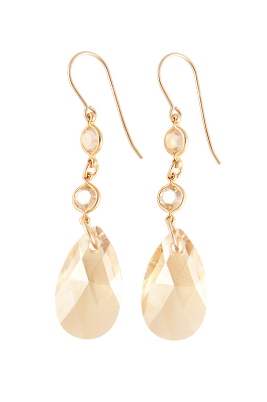 Double Crystal Drop Empress Earring