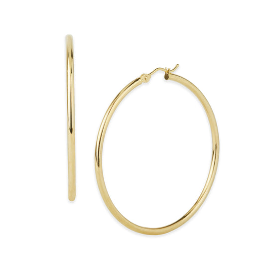 Large 2 mm Gold Hoops